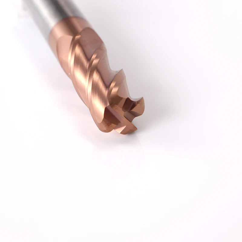 Augusttools Fresa cnc HRC60 4 Флейта концевая мельница сплав Карбид фрезерные инструменты Вольфрамовая сталь Фрезерный резак угловая закругленная Концевая мельница