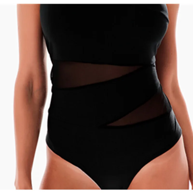 Большой размер женское сексуальное бикини Цельный купальник косая Талия