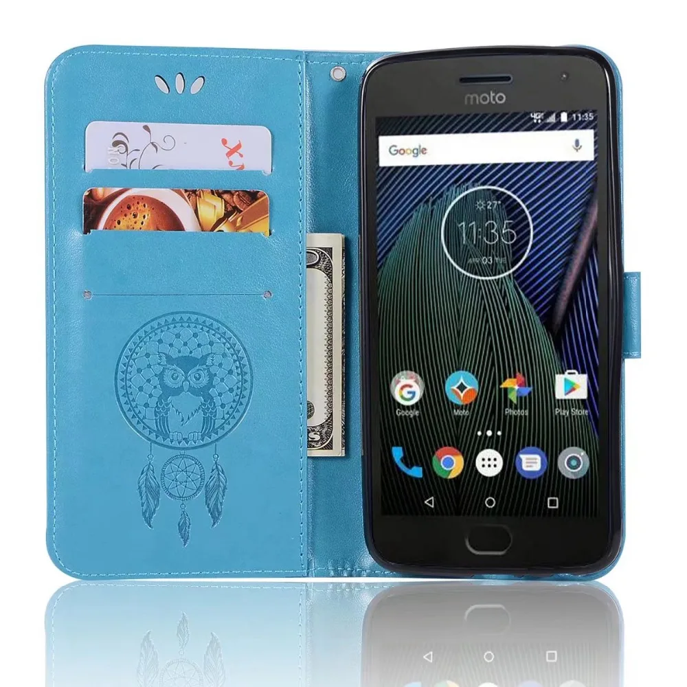 Винтажный чехол-кошелек effelon для Motorola Moto G5 Plus 5 2 дюйма флип-чехол из искусственной
