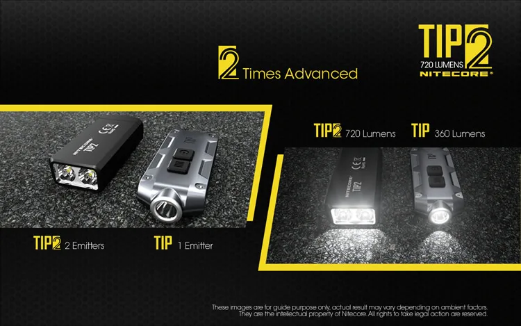 NITECORE TIP2 дурально-сердечник Магнитный брелок фонарик CREE XP-G3 S3 Макс 720 люмен луч 93 м встроенный аккумулятор USB кабель мини фонарь