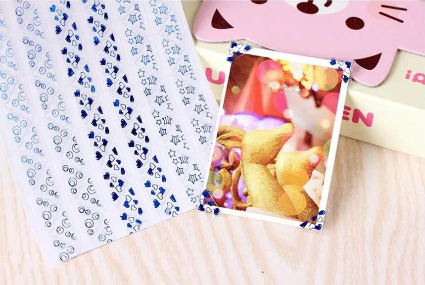5 листов/Партия DIY блестящие цветные угловые наклейки для DIY фото галерея фотоальбомы бронзовая угловая наклейка 78 углов/бумага