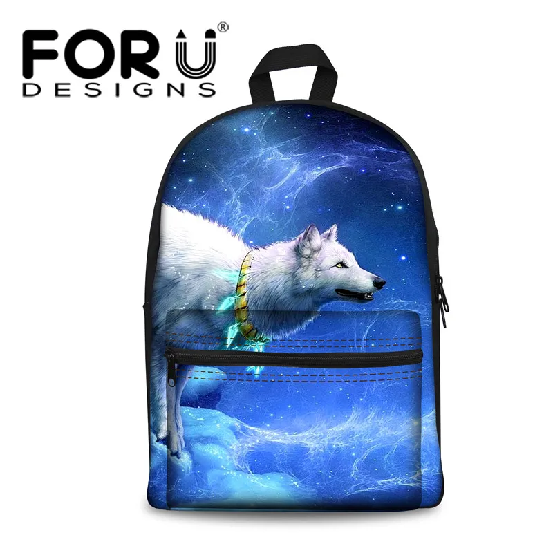 FORUDESIGNS/школьные ранцы для мальчиков и девочек с принтом Совы волка Детская сумка