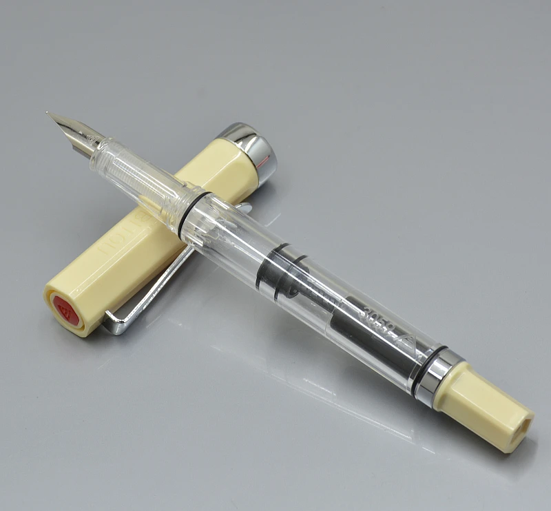 LANBITOU на высоком каблуке Модные прозрачные перьевая ручка с поршневым студентов