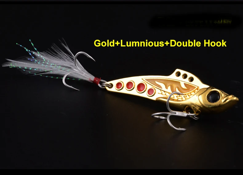 Metal VIB 1pcs 52/60/66mm 15/20g Spinner Spoon Hard Baits Fishing Lures Viper Full Swimming Layer FishingTackle | Спорт и