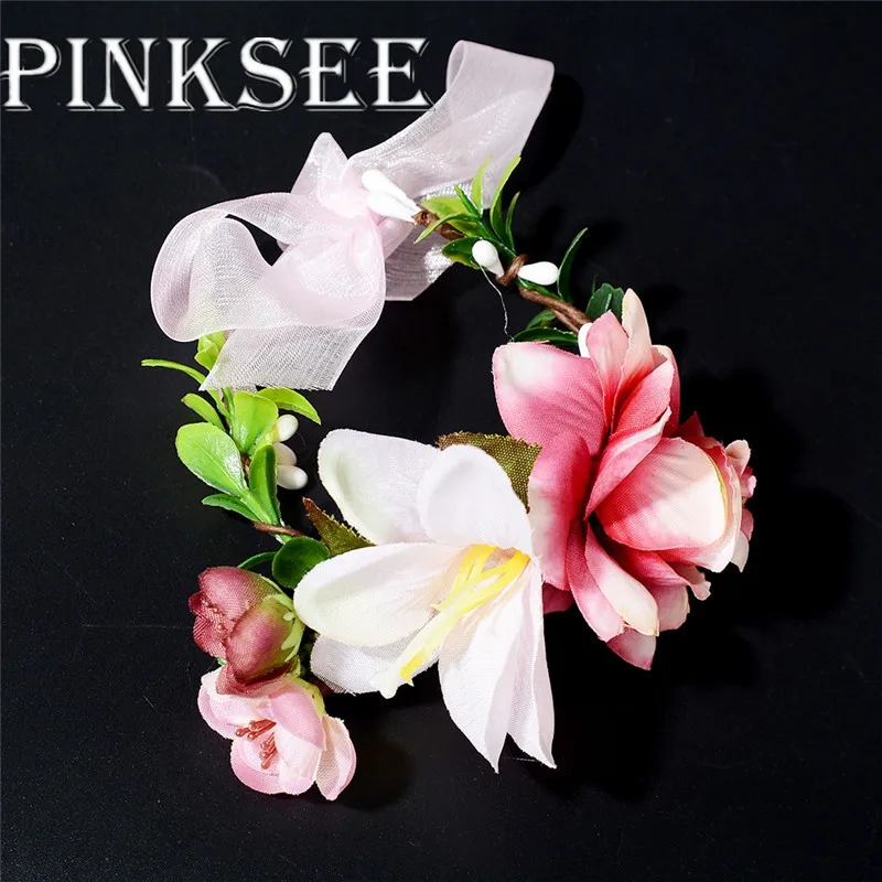 Браслет на запястье PINKSEE браслет для подружки невесты сестры ручная работа цветы