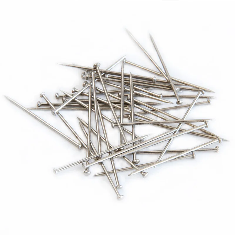 50g/box straight pins 24mm Cork Board Drawing Pins Map Pin Thumbtacks Push Pin Stationery Office Accessories School Supplies gold feather shape thumbtacks creative metal push pins for memo board or cork board 9pcs set home office stationery gift set