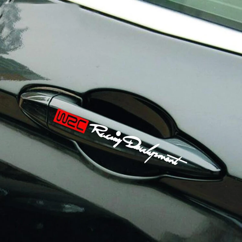 4Pcs Car Stickers WRC Handle Wrist sticker Rally Door Modified wrist handle Sticker Auto Products Accessories | Автомобили и