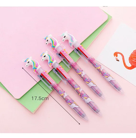 40 шт. kawaii ручка 6 цветов в 1 лошадь многоцветная шариковая для студентов офисные