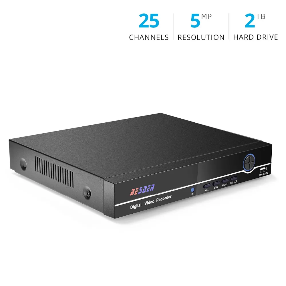 BESDER H.265 32CH 5MP CCTV NVR DVR сетевой видеорегистратор для IP-камеры XMEYE P2P Cloud 24/7 запись макс.