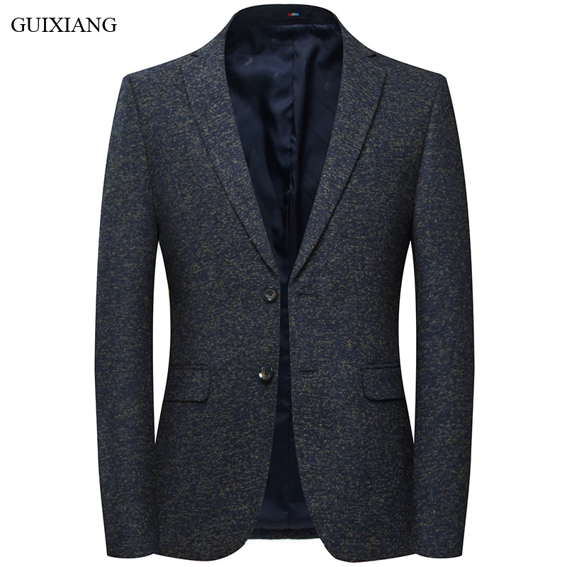 

2019 New Autumn Style Blazer Men Boutique Blazer Dress Fashion Casual Single Breasted Men's Slim Suit Coat Plus Size M-4XL