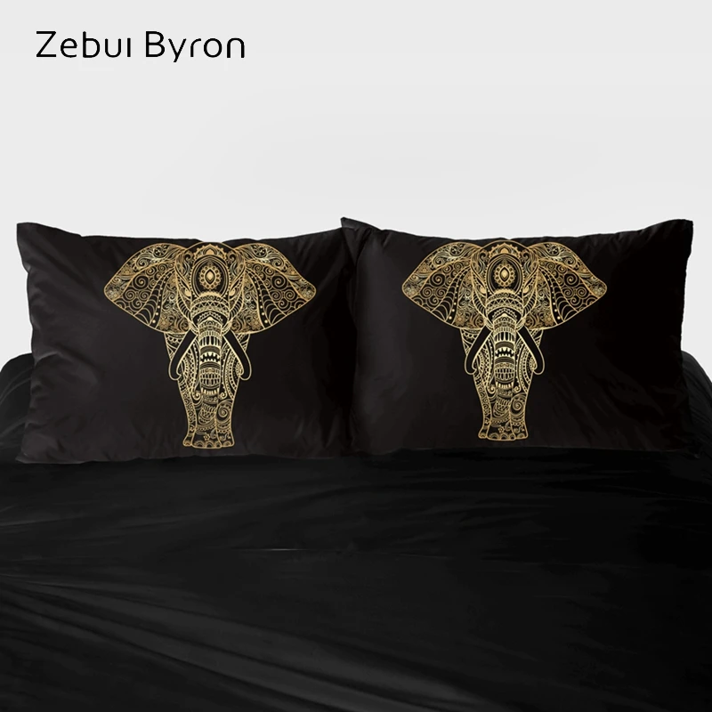 3D Pillow Case Custom 2 PCS Pillowcase 50x70/50x75/50x80 Decorative Cover Bedding Exquisite golden dragonfly drop ship | Дом и сад