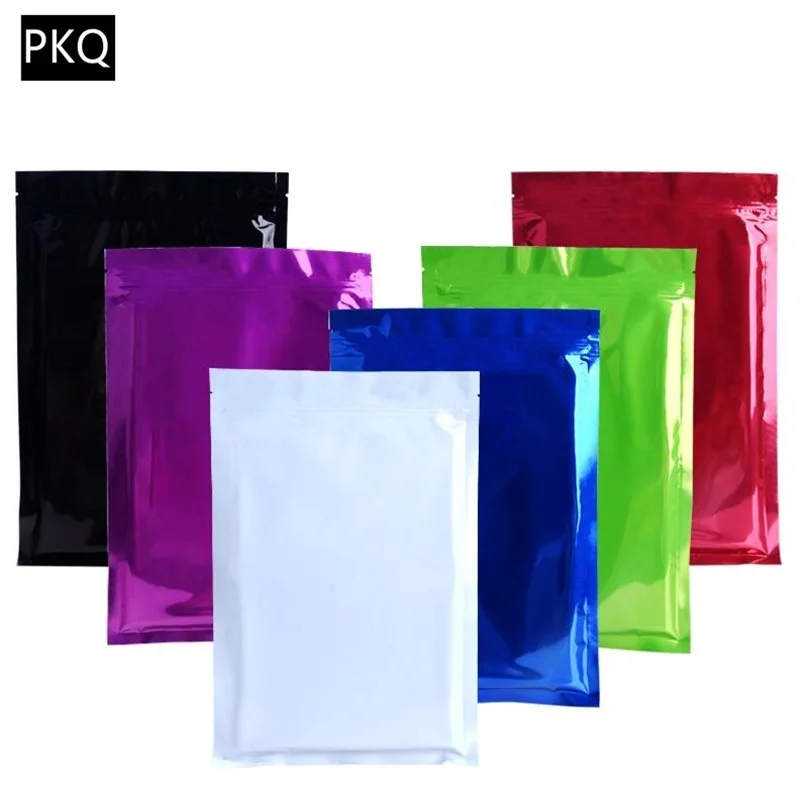 

100pcs/lot 10 Sizes Heat Seal Zip Lock Package Bags Aluminum Foil Mylar Tear Notch Zipper Food Bag Black/White Wholesale 10/13