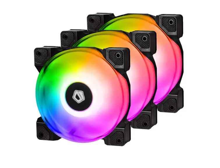 ID-охлаждение DF-12025-ARGB TRIO 5V 3pin Радуга цветная(RGB) контроль температуры вентилятор шасси - Цвет лезвия: 3pcs whit Controller