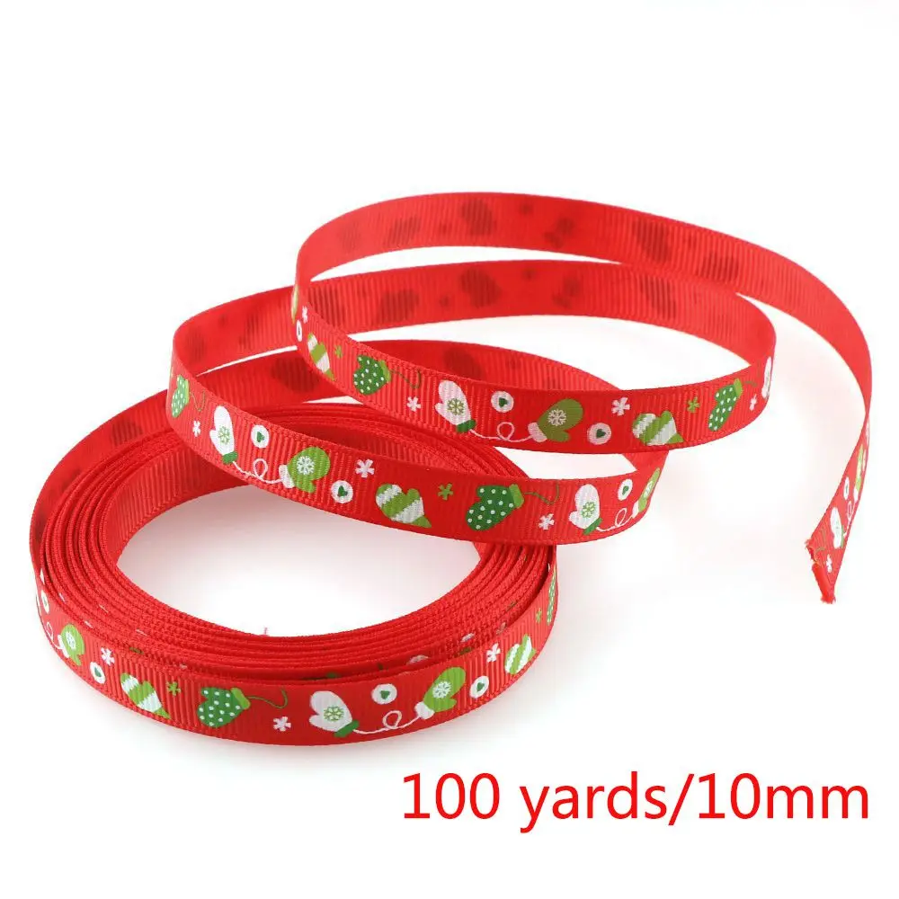 Большое количество широкий Ribbon100 ярдов печатные корсажная лента бант для волос/подарок лук/Рождество/свадьба DIY шитье/одежда кружева - Цвет: as the picture