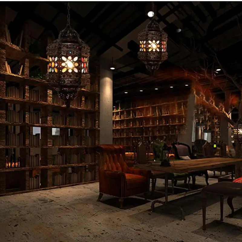 Богемия Металл Подвеска Лампа Бар свет фонаря Спальня Прихожая Ресторан Юго