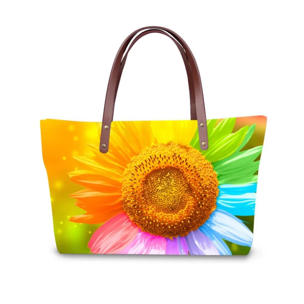 Дамская сумочка с 3D цветочным принтом женские сумки милым рисунком нот Сумочка +