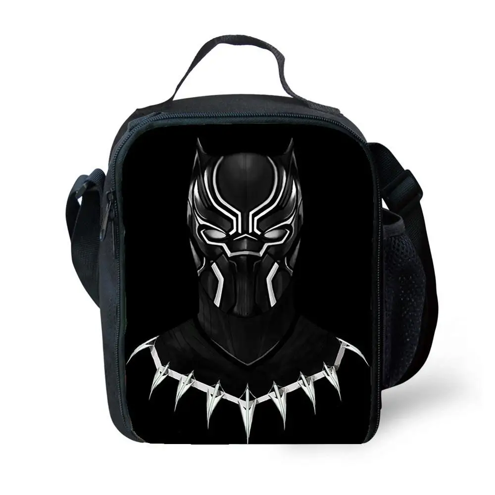 Дети Черная пантера Ланч сумка фильм Mojo Wakanda Forever Прямоугольная Сумка-тоут коробка для детей девочек мальчиков кулер сумки через плечо - Цвет: 11