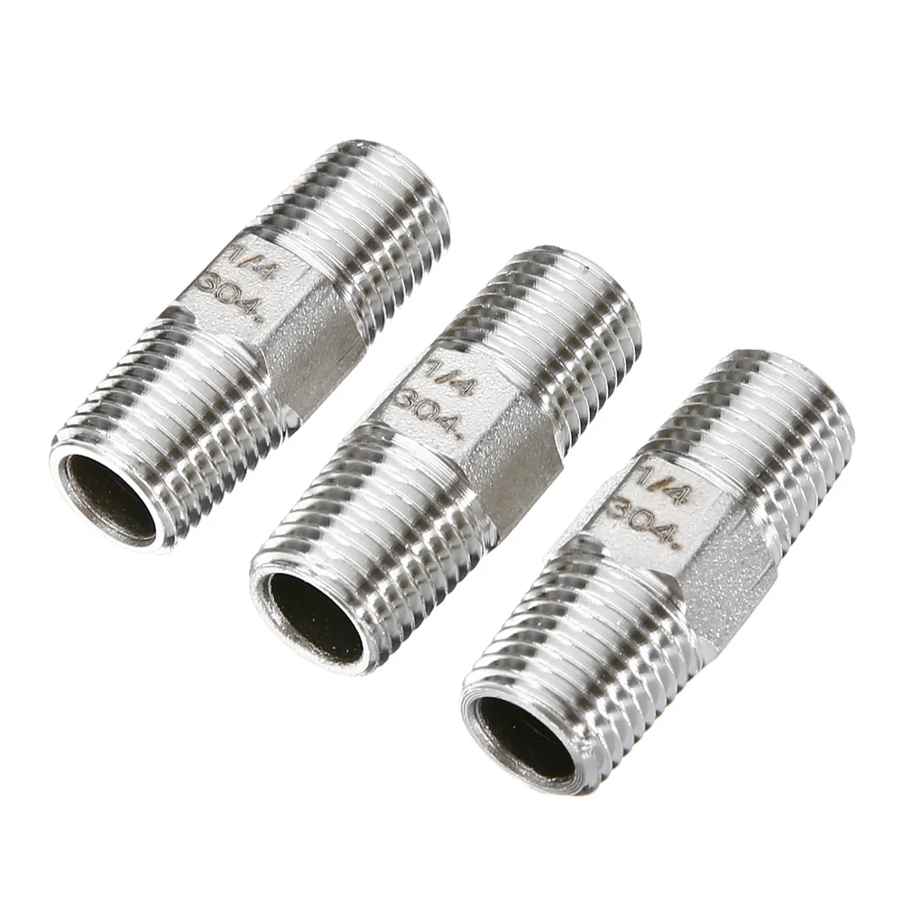 3 шт. 304 1/4 &quotBSP воздушный шланг компрессора фитинги Двойной внешний зуб мужской