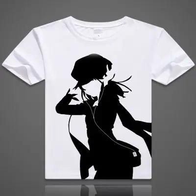 3 Футболки серии Bakemonogatari Monogatari футболки с принтом аниме Senjougahara Hitagi футболки с коротким рукавом повседневные летние топы - Цвет: 3