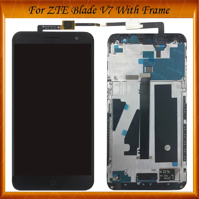 100% протестирован OK 5 2 ''для ZTE Blade V7 сенсорный экран в сборе для с рамкой|Экраны