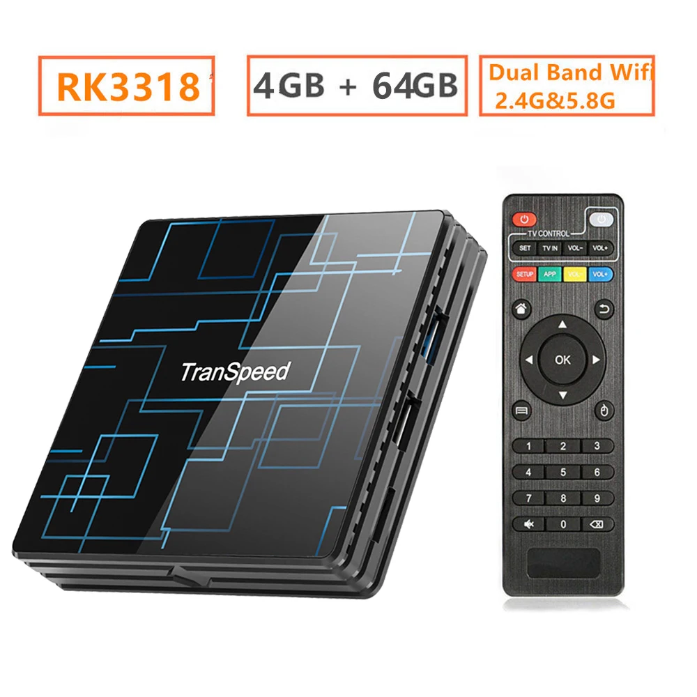 4G 64G TV BOX Android 9,0 ТВ приставка Google голосовой помощник RK3318 4K 3D Ultra 4G 64G Wifi Bluetooth Play Store Бесплатные приложения телеприставка - Цвет: 4G 64G TV BOX