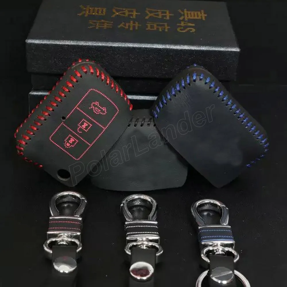 Только красный ручной пошив из натуральной кожи автомобильный чехол для ключей