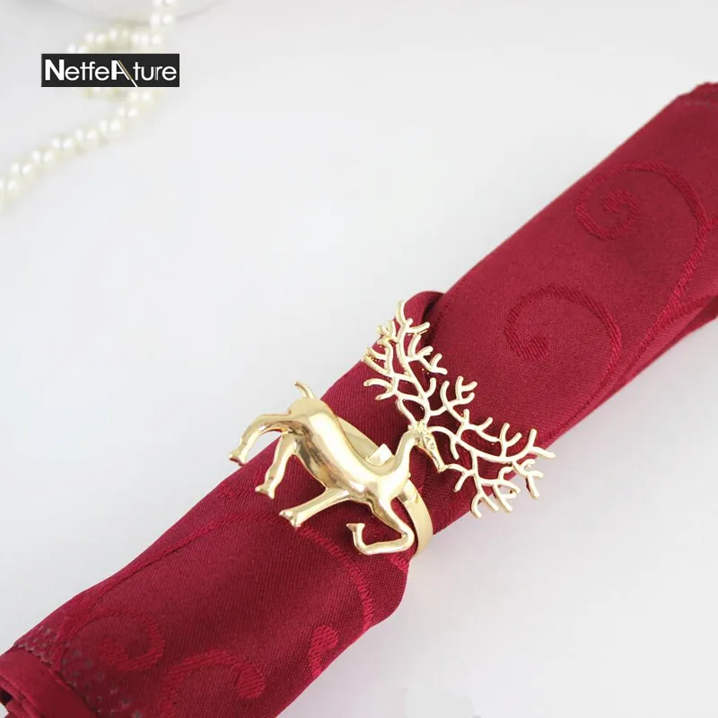 6 шт. металлические кольца для салфеток в форме оленя|serviette holder|napkin ringsring napkin |