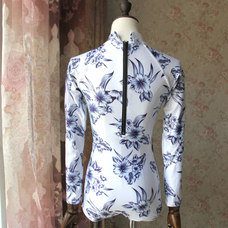 Летний купальник цельный купальный костюм с длинным рукавом для серфинга