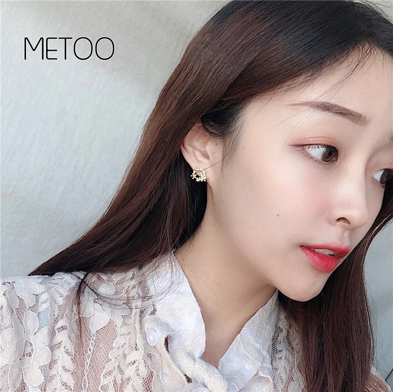 METOO Летний стиль пляжный отдых Подсолнух, маргаритки преувеличенные стильные Висячие большие серьги современные женские акриловые серьги милые