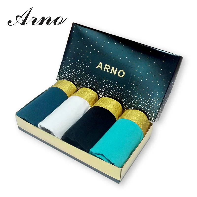 ARNO 4 шт./лот мужское нижнее белье модные короткие треугольные сексуальные трусы
