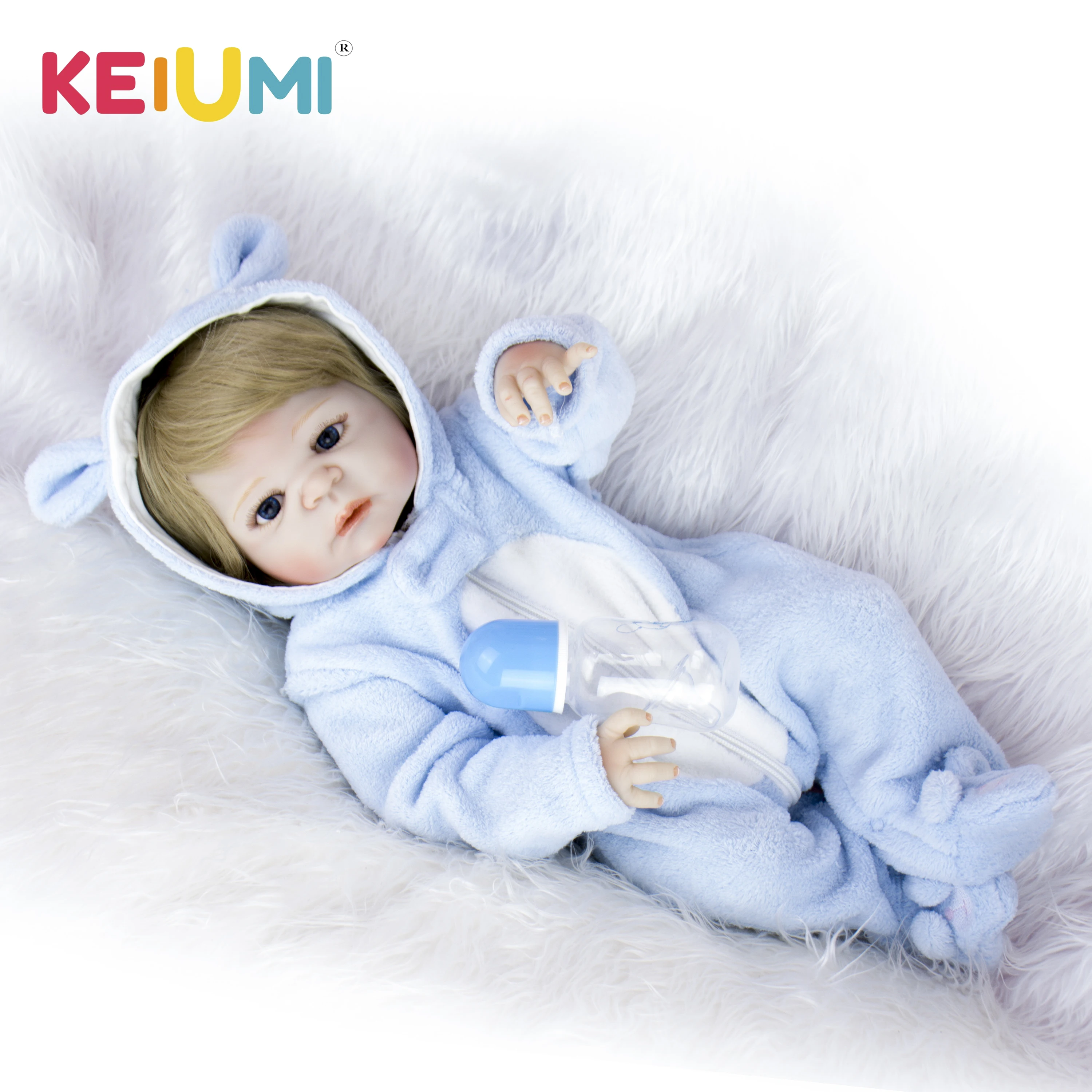 Реалистичная кукла реборн KEIUMI младенец реалистичный мальчик 57 см полностью