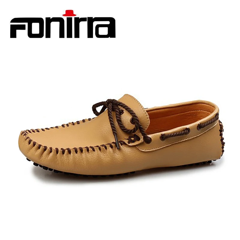 FONIRRA мужские мокасины из натуральной кожи повседневная обувь для вождения