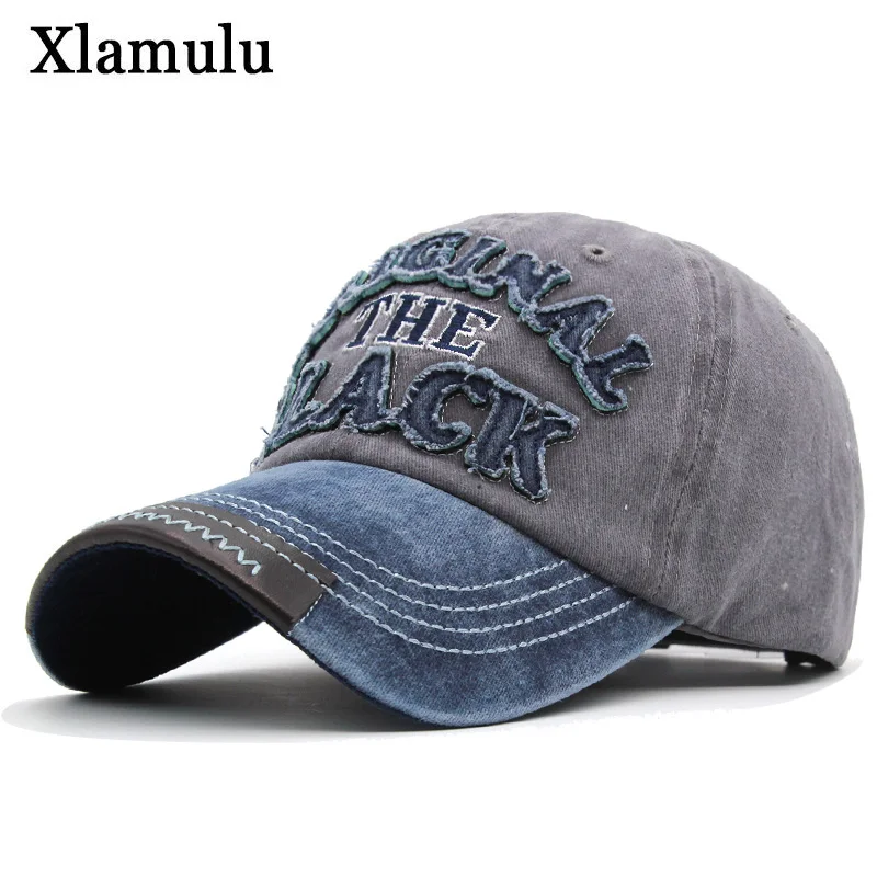 Xlamulu, Хит, Ретро стиль, бейсболка, s, шапки для мужчин, Casquette, брендовая, женская, Snapback, s, промытая кость, мужская шапка, Gorras, надпись, Черная кепка
