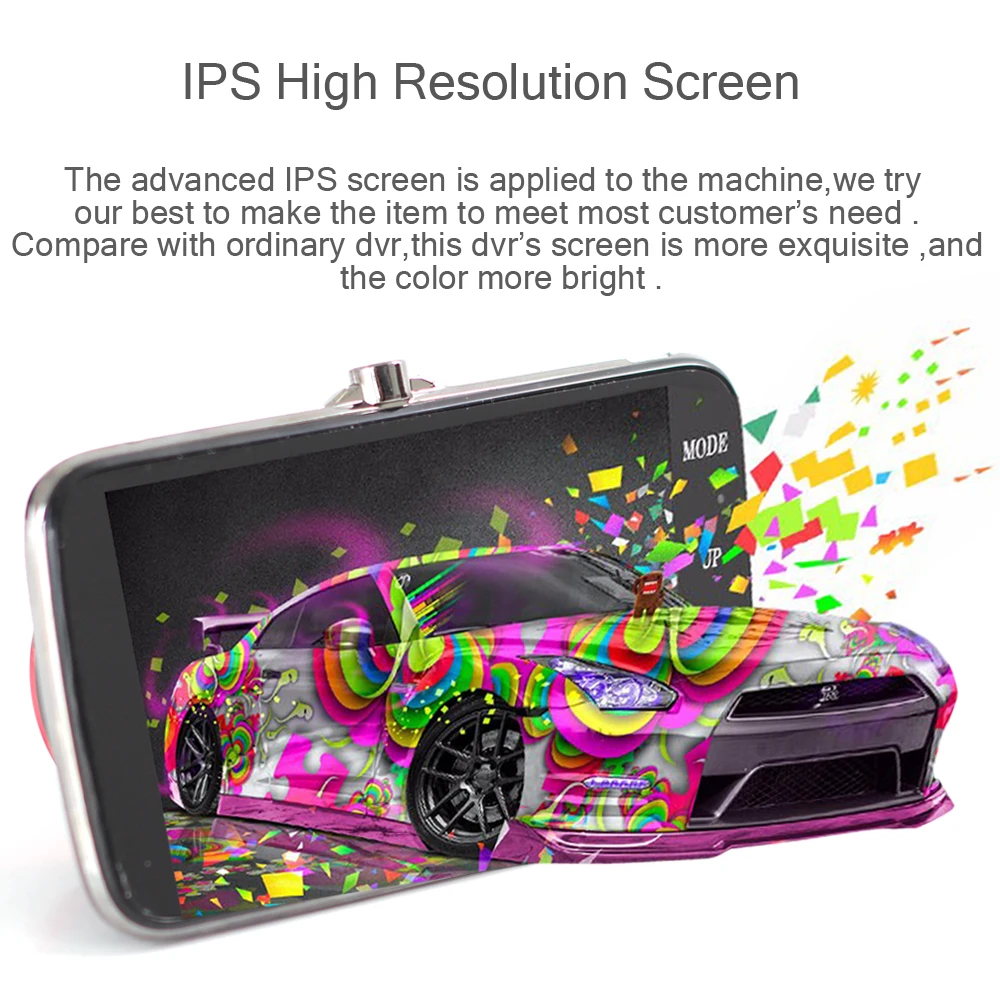 Лучшая 4,0 дюймов ips Автомобильная камера заднего вида DVR с двумя объективами DVR видео рекордер FHD1080P Автомобильный видеорегистратор с системой ADAS ночное видение