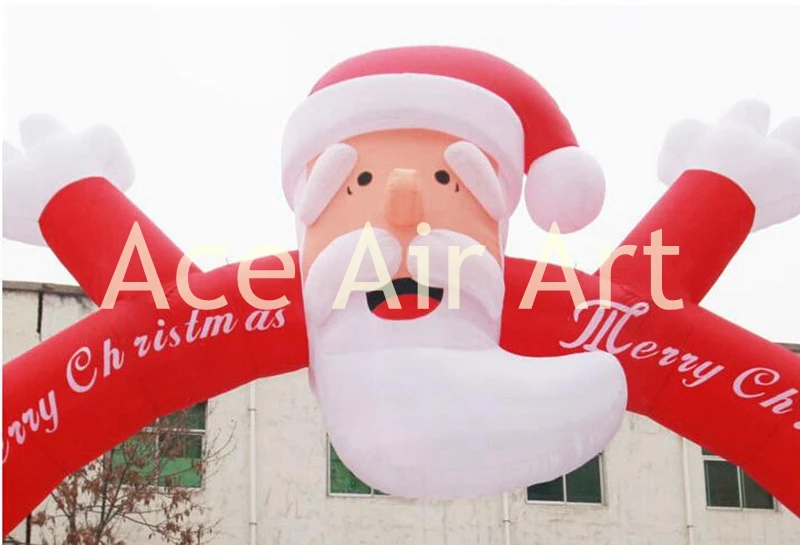 

wonderful 10m Christmas happy santa inflatable arch for decoration Christmas holiday party