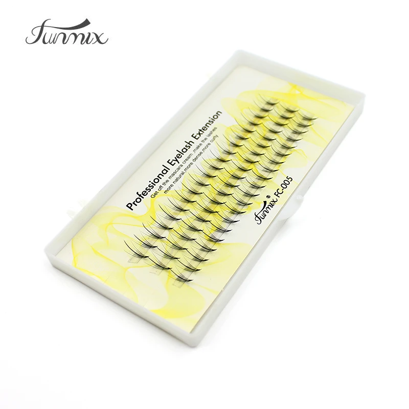 FUNMIX 5D eyelash + Pteris clouds hair eyelashes grafted plant single cluster false flat 0.07 C | Красота и здоровье