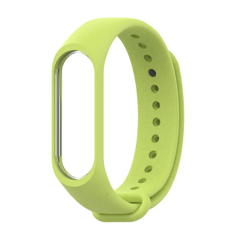 Ремешок mi Band 3/4 водонепроницаемый сменный силиконовый ремешок-браслет для Xiao mi 3 mi 4 умный браслет аксессуары для наручных браслетов - Цвет: Зеленый
