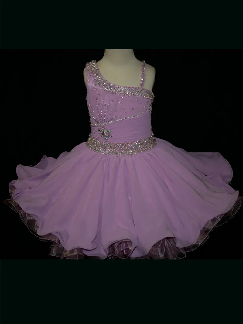 2017 Высокое Качество Девочки Причастие Платья Очаровательная Фиолетовый Милая