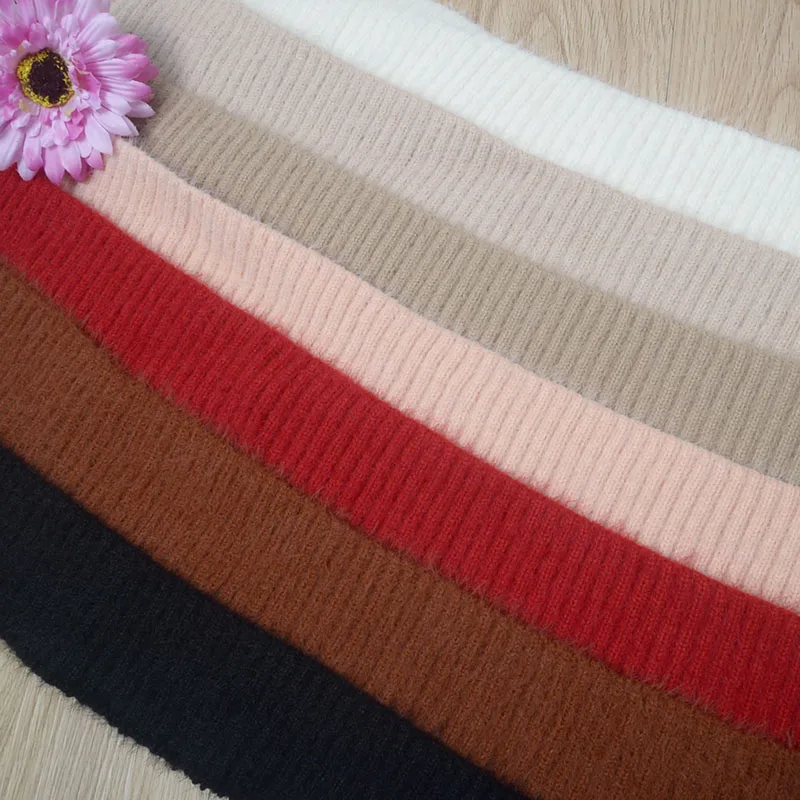 Шерстяная пряжа ребристый свитер вырез кружева манжеты пуховик укороченные