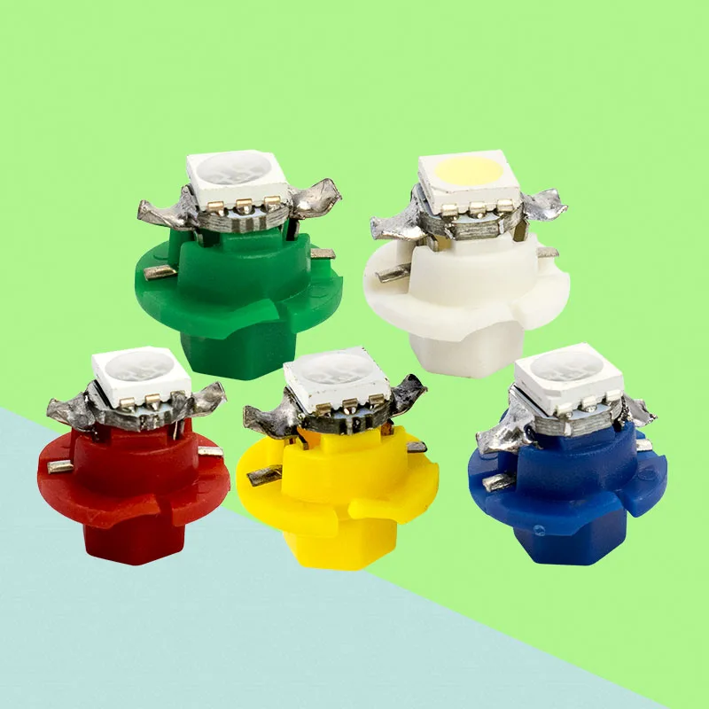 10 шт. B8.4d b8.4 8.4d 5050 Led 1 SMD T5 лампа для автомобиля Speedo Dash 12 В Синий Красный Зеленый