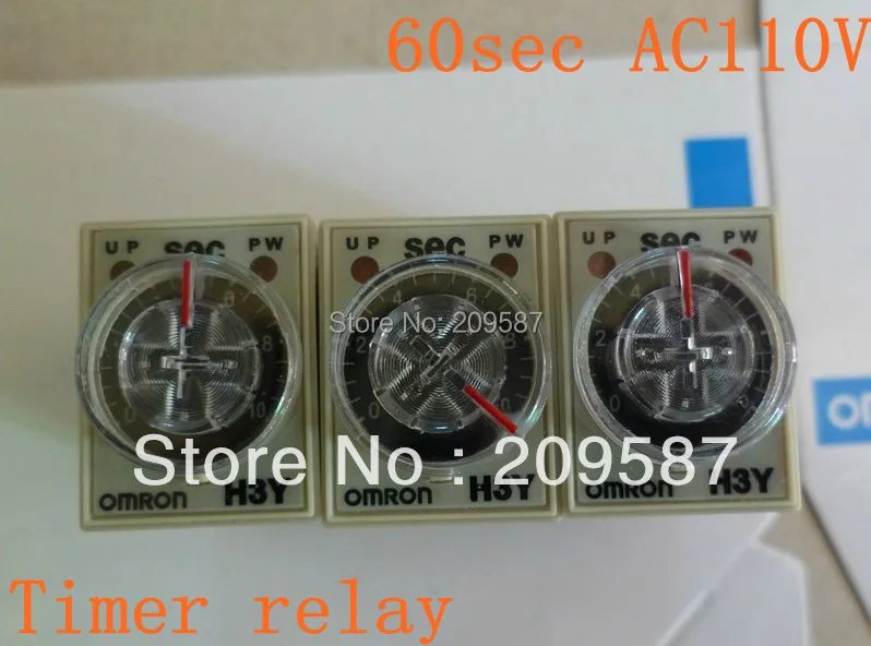 Реле времени H3Y 2 250V 5A 60sec 60s AC110V 110VAC|relay valve|relay worldwiderelay circuit |