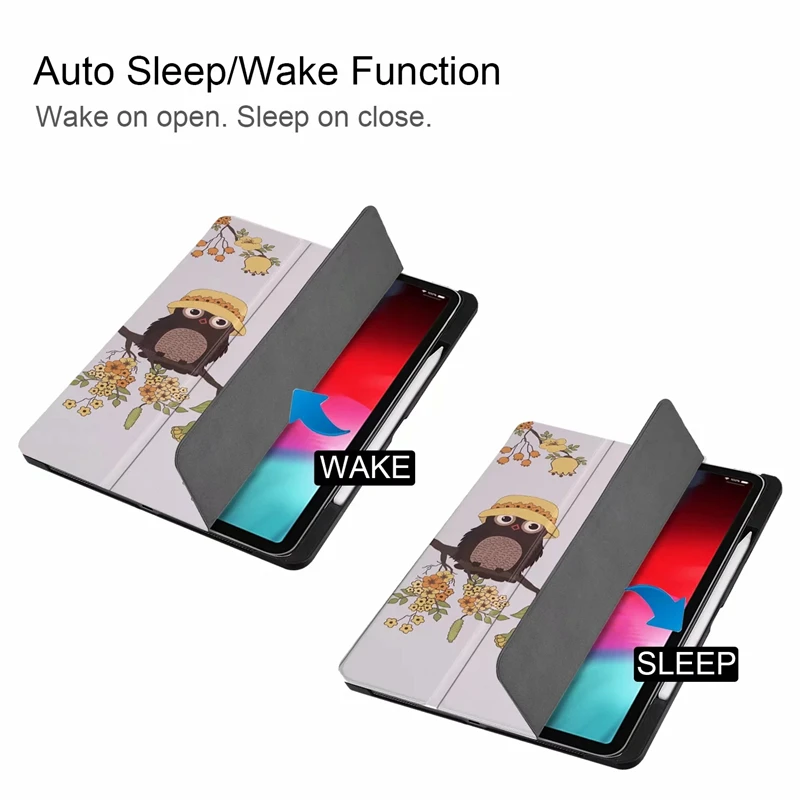 Trifold Stand защитные кейсы оболочки Совместимый Чехол с автоматическим режимом