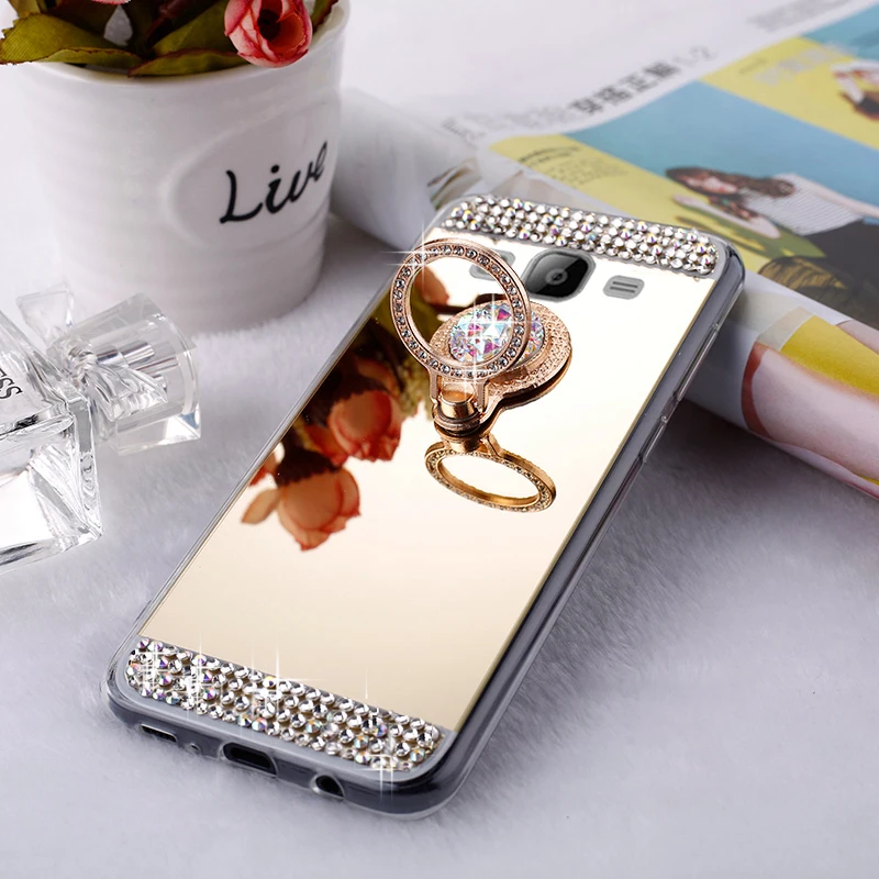 Алмазный зеркальный Мягкий силиконовый чехол для Coque Samsung Galaxy J3 J5 J7 J4 J6 2018 S6 S7 Edge S8 S9