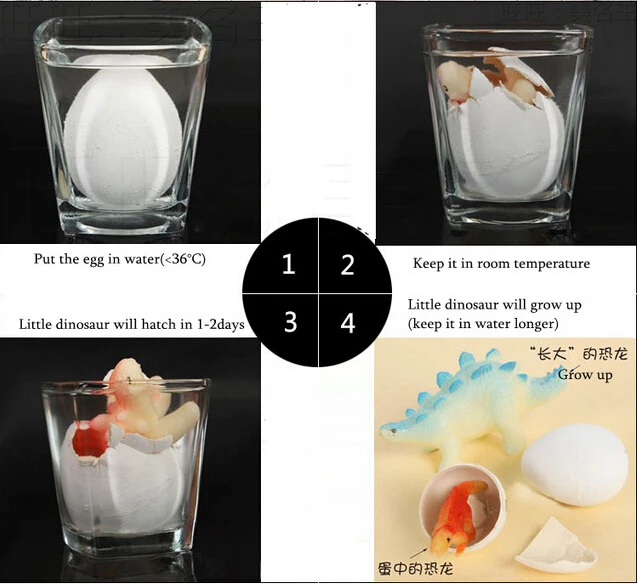60 шт./компл. Волшебные Растущие Яйца динозавра инкубационный динозавр с