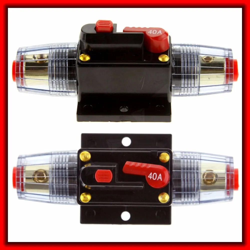 

Car Truck Audio Circuit Breaker 40A Amps Fuse Holder Amplifier AGU Style 12 Volt