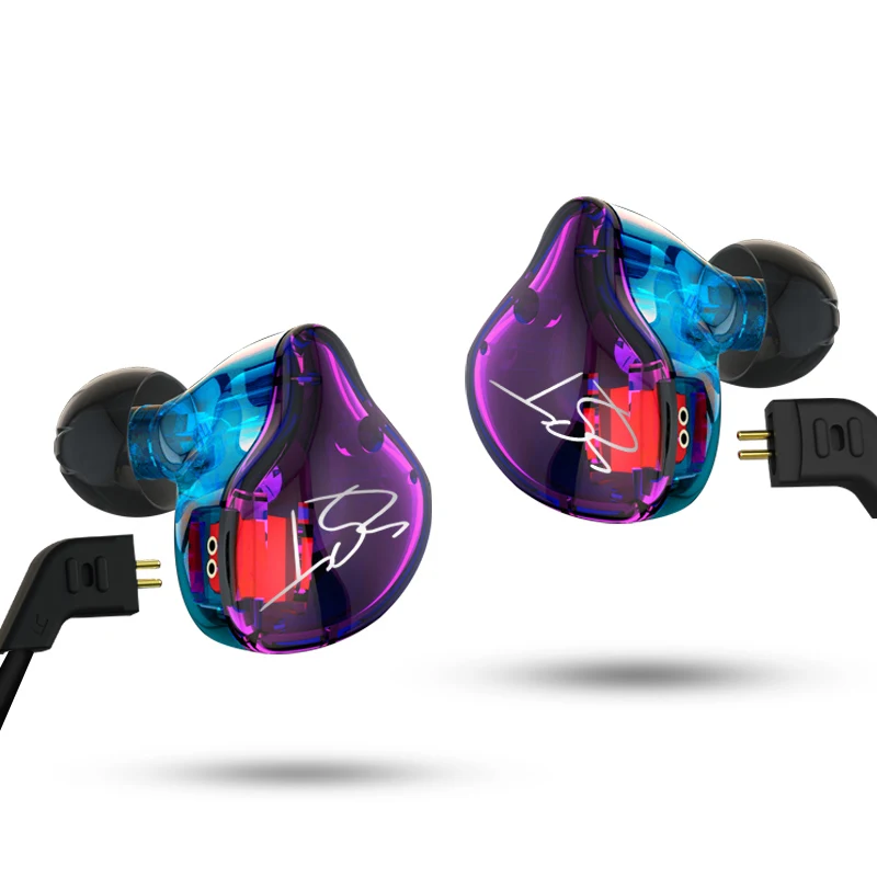 KZ ZST наушники Pro arament Dual Driver съемные В Ухо Аудио мониторы шумоизоляция HiFi музыка