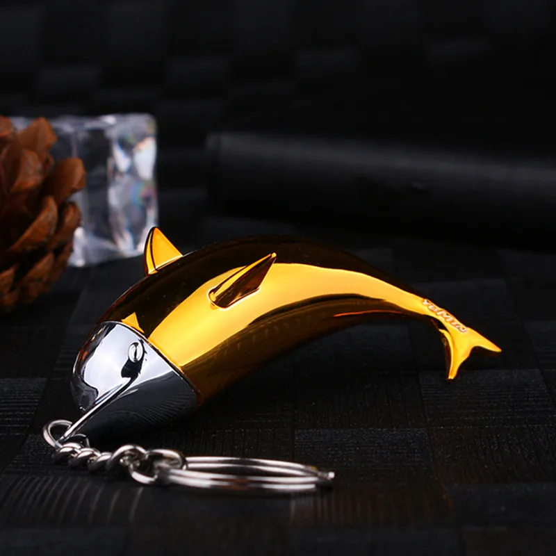 Креативная новая Бутановая Зажигалка забавная игрушка в форме дельфина газовая зажигалка брелок надувная пожарная Зажигалка без газа