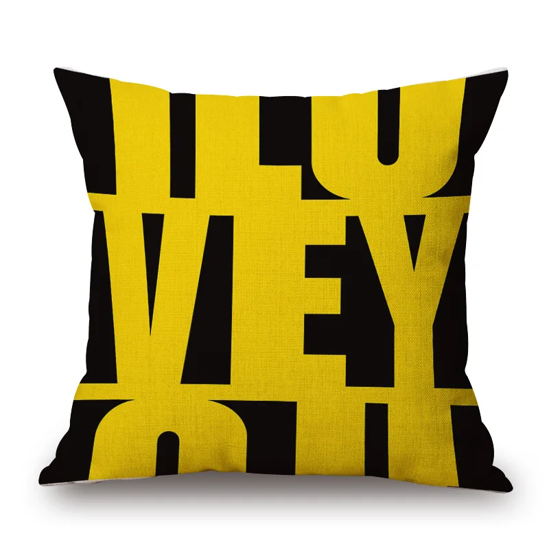 Скандинавский дизайн желтая простая Геометрическая односторонняя печать