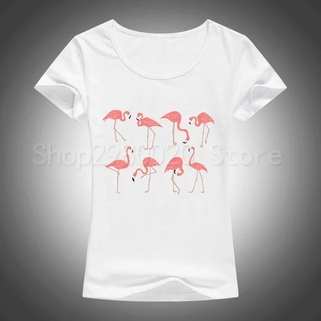 Футболка с фламинго, Женская забавная футболка, Let's Flamingos, вечерние футболки, женские топы, графические футболки, женская одежда tumblr, Азиатский размер - Цвет: 8