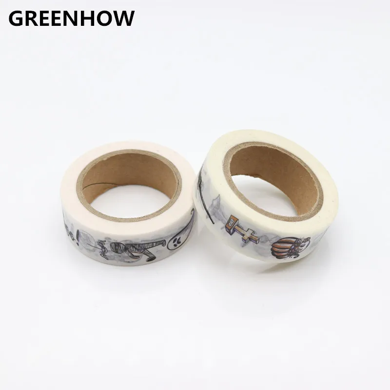GREENHOW Хэллоуин Тыква олень череп васи лента мультфильм клейкая для скрапбукинга